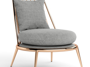 Aurora Iron Back Armchair By Cantori 3D 模型
