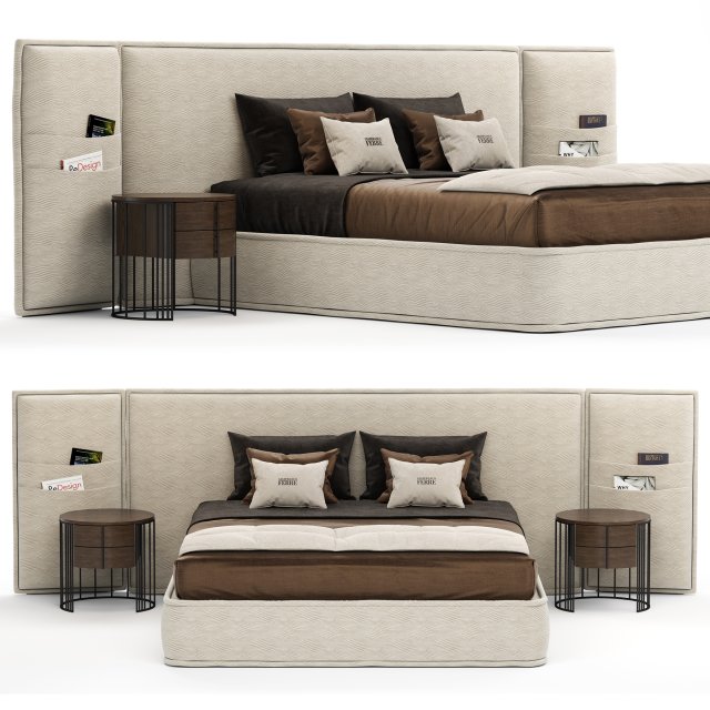 Pimlico Bed By Gianfranco Ferre Home 3D Модель .c4d .max .obj .3ds .fbx .stl .blend 