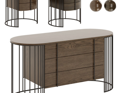 Doppler Drawer Unit-Night Table By Ferre Home 3D Model
