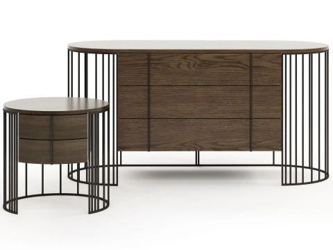 Doppler Drawer Unit-Night Table By Ferre Home 3D Model
