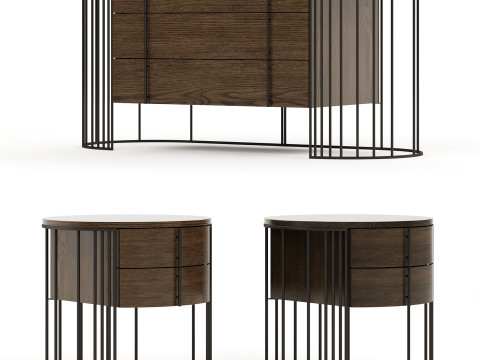 Doppler Drawer Unit-Night Table By Ferre Home 3D Модель