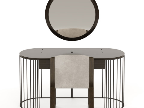 Doppler Dressing Table with Wynwood Chair By Ferre Home 3D Model