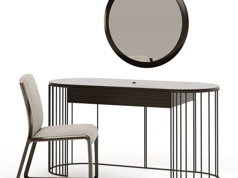 Doppler Dressing Table with Wynwood Chair By Ferre Home 3D Model