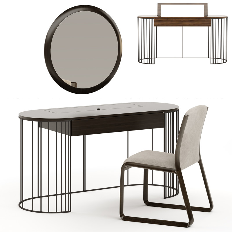 Doppler Dressing Table with Wynwood Chair By Ferre Home 3D Model .c4d .max .obj .3ds .fbx .stl .blend 