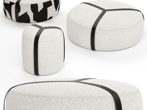 Brooklyn Pouf By Gianfranco Ferre Home 3D मॉडल