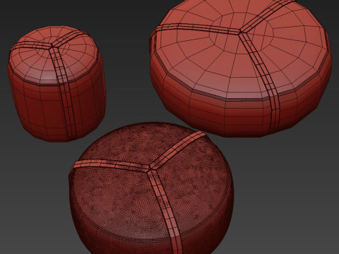 Brooklyn Pouf By Gianfranco Ferre Home 3D मॉडल