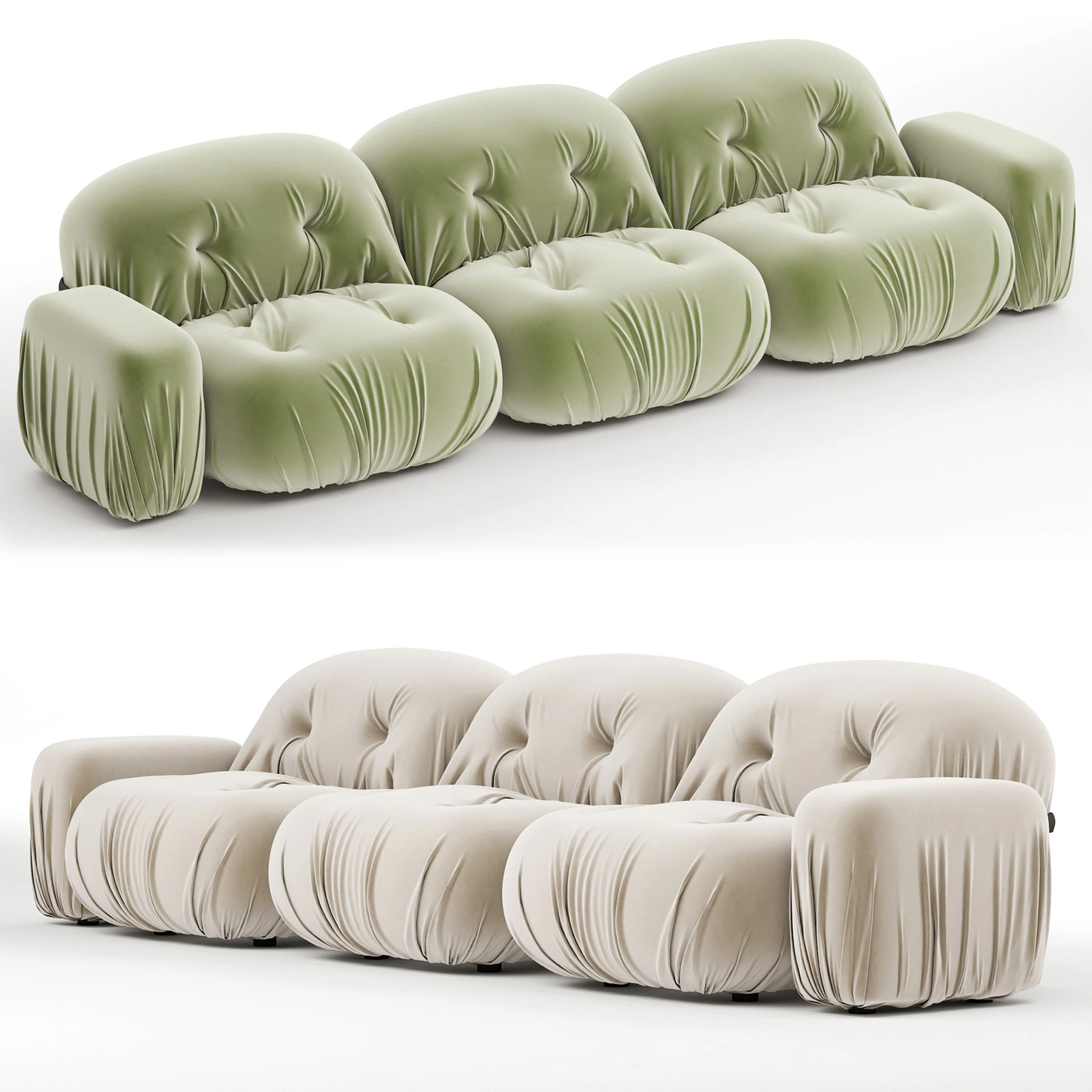 Brompton Sectional Sofa By Ferre Home 3D Model .c4d .max .obj .3ds .fbx .stl .blend