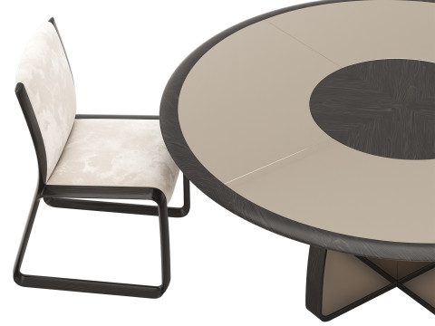 Wynwood Round Dining Set By Ferre Home 3D Model