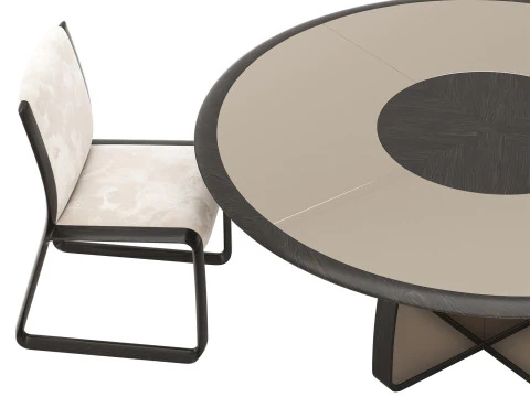 Wynwood Round Dining Set By Ferre Home 3D Model