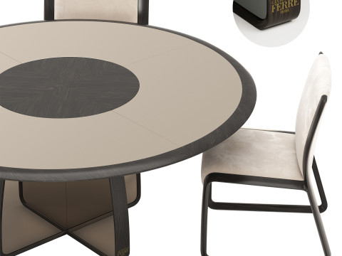 Wynwood Round Dining Set By Ferre Home 3D Model
