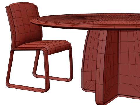 Wynwood Round Dining Set By Ferre Home 3D Model