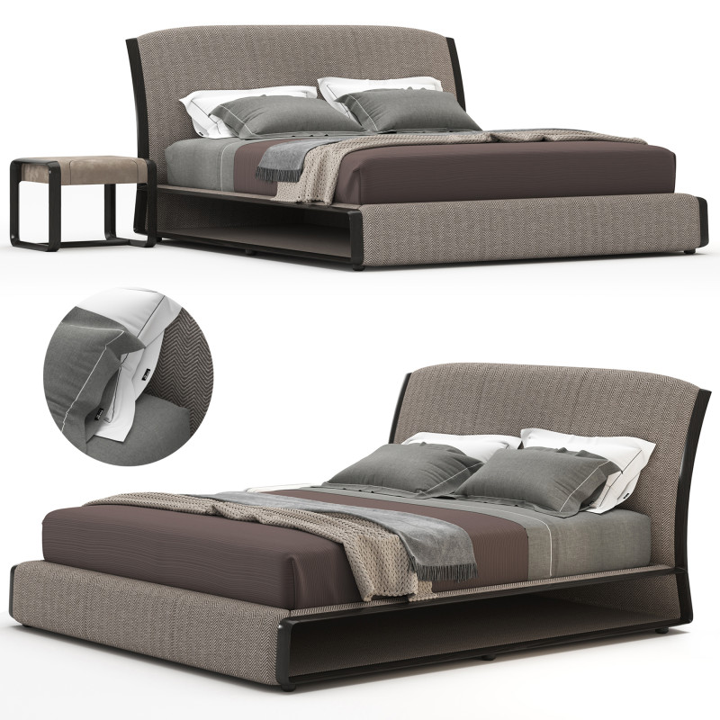 Wynwood Bed By Ferre Home 3D Model .c4d .max .obj .3ds .fbx .stl .blend 
