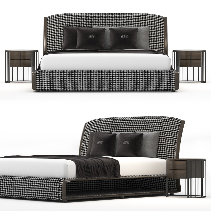 Wynwood Bed Alternate Color By Ferre 3D मॉडल .c4d .max .obj .3ds .fbx .stl .blend 
