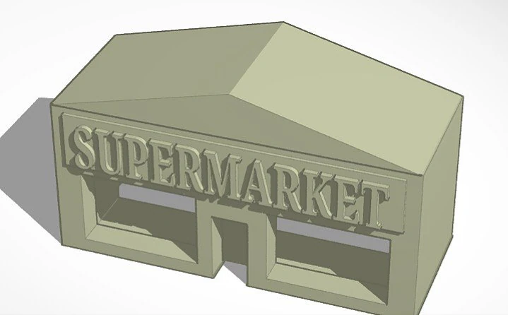 supermarket 3D Model .c4d .max .obj .3ds .fbx .stl .blend
