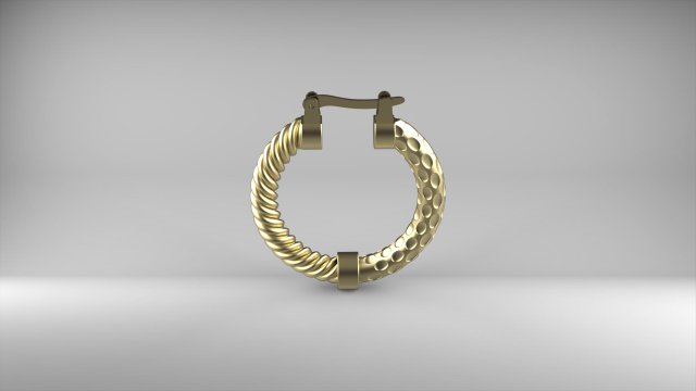 earring 3Dプリントモデル .c4d .max .obj .3ds .fbx .stl .blend 