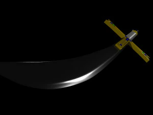 tw&oacute;j czarny miecz Model 3D