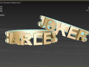 joker and harley ring 3D Print Model