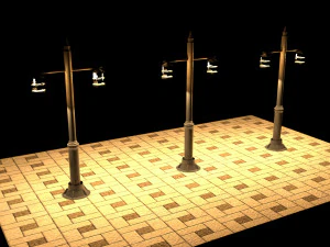 공원 램프 3D 모델