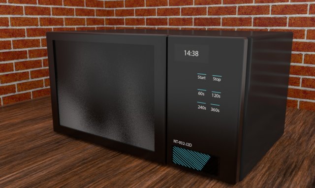 microwave 3D 模型 .c4d .max .obj .3ds .fbx .stl .blend 
