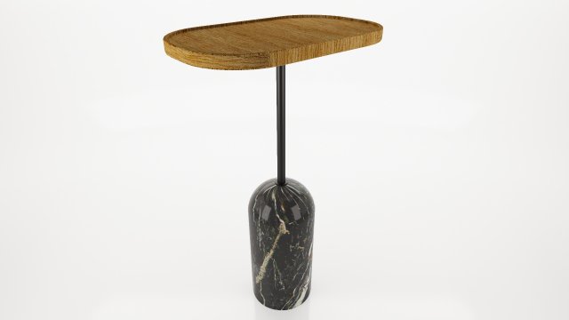 elliptical wooden table 3D Model .c4d .max .obj .3ds .fbx .stl .blend 