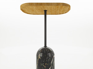elliptical wooden table 3D Model