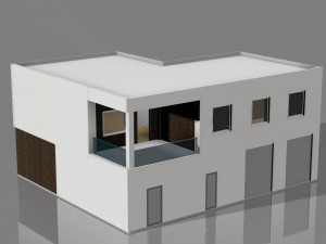 house with garage 3D-Modell
