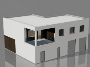 casa com garagem Modelo 3D