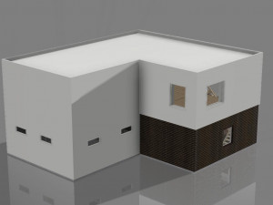 house with garage Modèle 3D