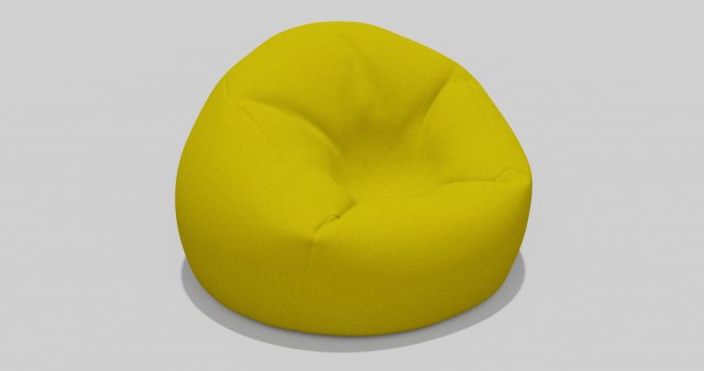 beanbag 3D 모델 .c4d .max .obj .3ds .fbx .stl .blend 