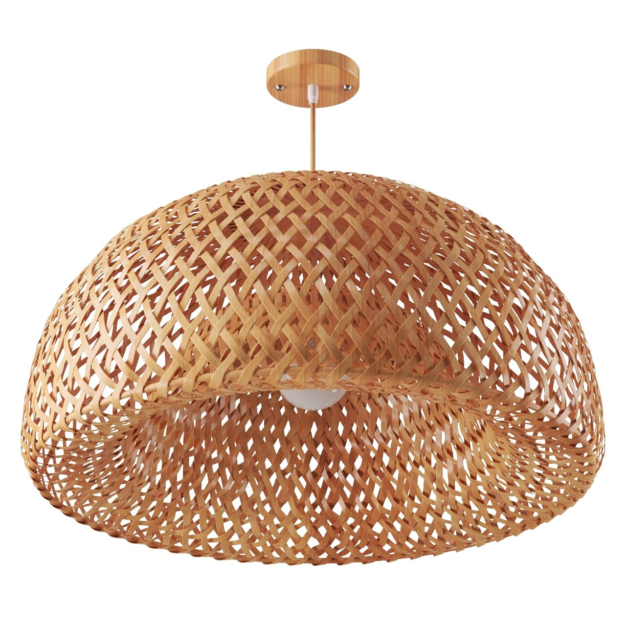 Bamboo Lantern Pendant 3D Model .c4d .max .obj .3ds .fbx .stl .blend 