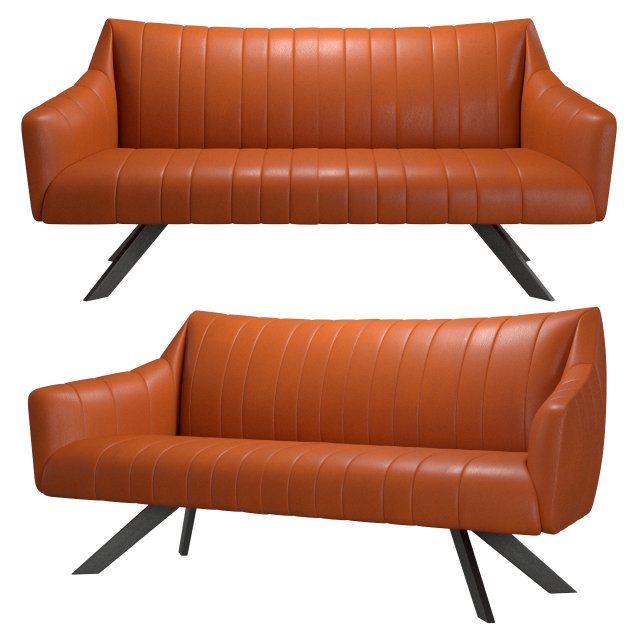 Rubie Lounge Couch 3D Model .c4d .max .obj .3ds .fbx .stl .blend 