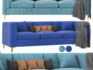 Kely Modern Velvet Sofa 3D 模型