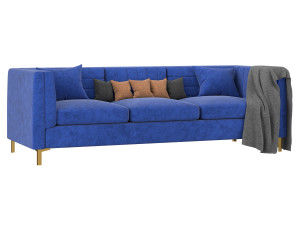 Kely Modern Velvet Sofa 3D Model