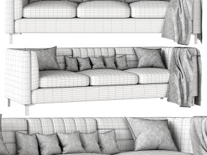 Kely Modern Velvet Sofa 3D Model