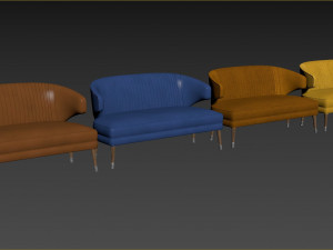 Ibis sofa by brabbu Modello 3D