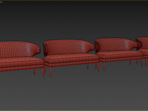 Ibis sofa by brabbu Modello 3D