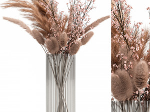 Decorative pampas bouquet Model 3D