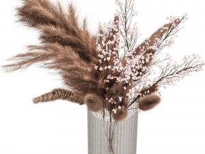 Decorative pampas bouquet Modello 3D