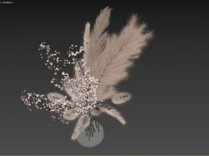 Decorative pampas bouquet 3D Model