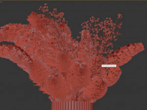 Decorative pampas bouquet 3D Model