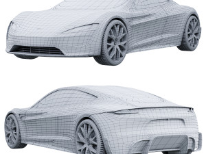 Tesla Roadster Modelo 3D