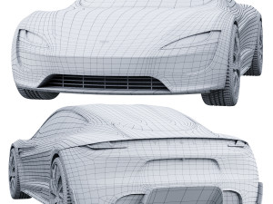 Tesla Roadster Modelo 3D