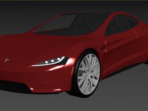 Tesla Roadster Modelo 3D