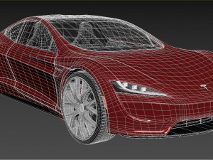 Tesla Roadster Modelo 3D