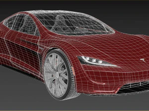 Tesla Roadster 3D Model