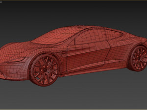 Tesla Roadster Modelo 3D