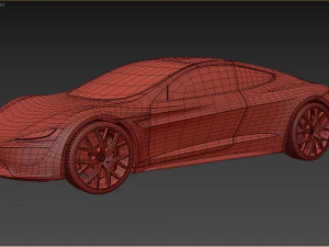 Tesla Roadster 3D Model