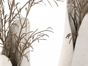 Decorative branches with Coals bouquet Modelo 3D