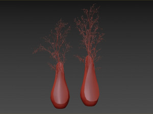 Decorative branches with Coals bouquet Modelo 3D