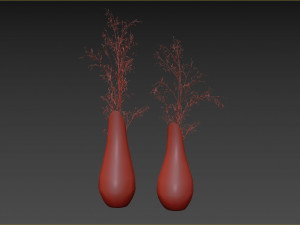 Decorative branches with Coals bouquet Modelo 3D